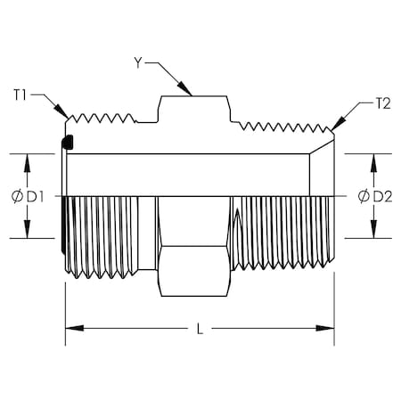 ORFS To Male Pipe Connector Stainless Steel